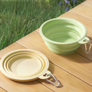 강아지 물병 물통 실리콘 식기 접이식 애견 식수대