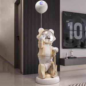 [해외] Palm tree 오로라무드등 들고있는 우주 비행사 거실 인테리어 소품 조명