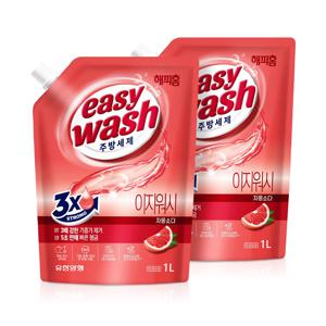 해피홈 이지워시 주방세제 자몽소다 1Lx2개