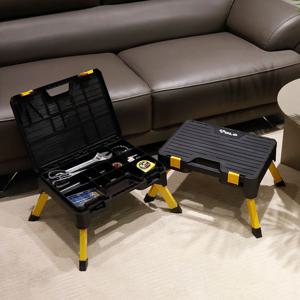 사다리 1단 광폭 접이식 휴대용공구함 툴박스