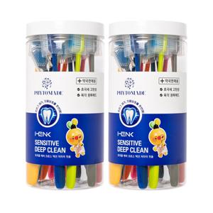 HENK 센서티브 딥클린 트리플 케어 크로스 액션 저자극 칫솔 16개입*2세트