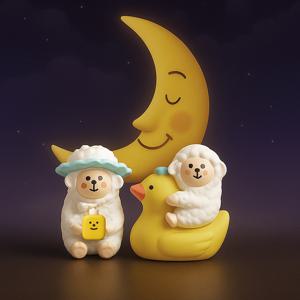 양 피규어 수조 어항 장식품 미니어처 6종세트