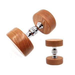 원형 강화도어 75mm 유리문 손잡이 오크 원홀 손잡이