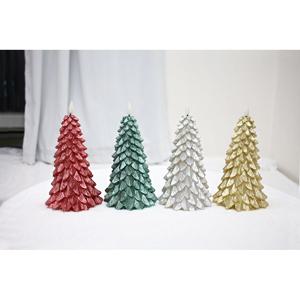 크리스마스 빈티지 트리모양 LED 캔들 전자초 가짜양초 파티용품 감성 인테리어 소품