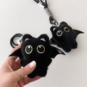 귀여운 검정고양이 블랙 악마날개 깜냥이 인형 키링