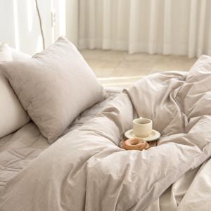 일상 유기농 오가닉 순면 워싱 홑겹 이불커버 3색상 SS Q