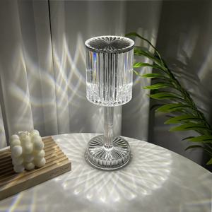 무선 LED 동그란 하프 크리스탈 인테리어 감성 조명 무드등 (3색변환)