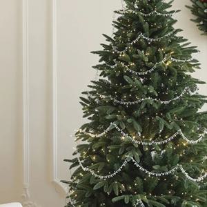 진주 크리스탈 크리스마스 트리 비즈 체인 장식 소품 트리체인