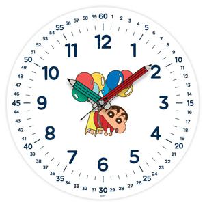 짱구 무소음 벽시계 풍선 교육용 벽시계