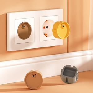 곰돌이 실리콘 콘센트 멀티탭 안전커버 가리개
