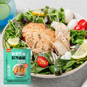 바로드숑 바로먹는 닭가슴살 허브갈릭맛 100g 10팩