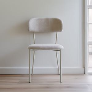 모디 패브릭 카페 스틸  베이지 식탁 의자