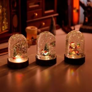 반짝 돔 산타 스노우볼 워터볼 무드등 크리스마스조명 인테리어 장식 소품 3types