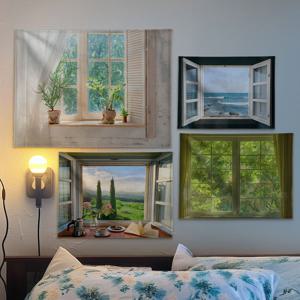 여유로운 힐링 자연 풍경 창문 작은방 벽꾸미기 인테리어 패브릭 가리개 포스터_9종
