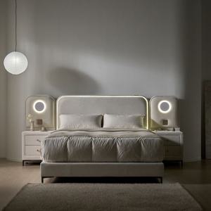 아벨라 호텔형 기능성 패브릭 침대 평상형 퀀 킹,라지킹 조명침대