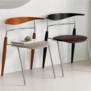 [해외] 패브릭 편한 식탁의자 원목 미드센츄리 의자