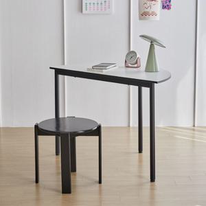 루나 반원 스틸 800/1100 2인 식탁 테이블