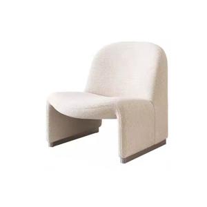 [해외] 알키 뽀글이 램스울 부클 라운지 체어