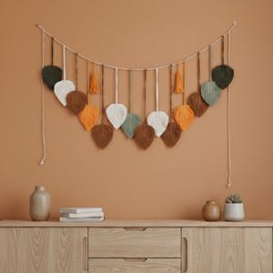 나뭇잎 가랜드 월행잉 벽꾸미기 태피스트리 벽장식 보헤미안 리프 가랜드