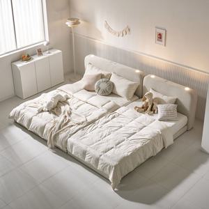 로라 저상형 패밀리 조명 침대 프레임SS+K