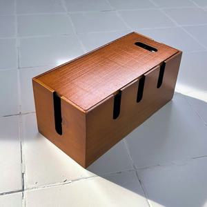 원목 호두나무 멀티탭 정리함 우드 인테리어 전선 콘센트 공유기 셋톱박스 다용도 정리함