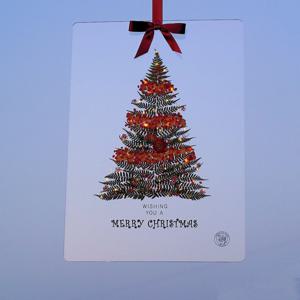 크리스마스 압화 벽걸이 벽트리 리스 (A2 사이즈)