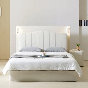 베디 국내생산 호텔 평상형 침대 아쿠아 패브릭 조명 침대프레임(SS/Q/K/LK)