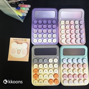 그라데이션 파스텔톤 레트로 키보드 기계식 계산기 회사 사무용 귀여운 미니 계산기