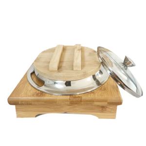 카라신 IH 인덕션 통3중 스텐 가마솥 14cm 대나무 받침 + 뚜껑 포함