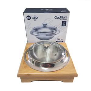 카라신 IH 인덕션 통3중 스텐 가마솥 14cm 대나무 받침 포함