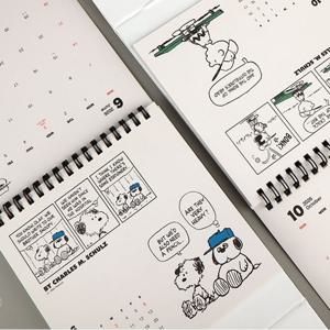 2026 스누피 달력 일러스트 피너츠 탁상달력 인테리어 데스크 캘린더