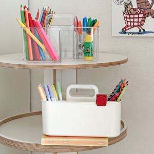 그라운드 5칸 손잡이 수납함 색연필꽂이 칸막이정리함