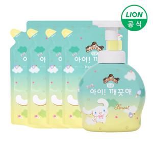 아이깨끗해 시나모롤 핸드워시 용기 490ml 1개+리필 450ml 4개