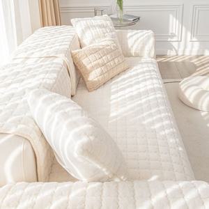 [해외] 북유럽 모던 체크 논슬립 소파패드 소파 커버 토퍼 깔개 4colors 12size