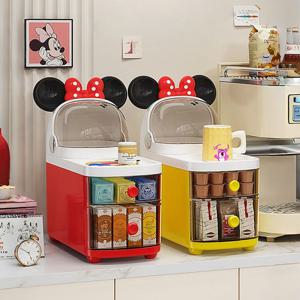 [해외] 감성 모던 다용도 홈카페 보관함 커피 캡슐 티백 정리함 탕비실 수납 2colors