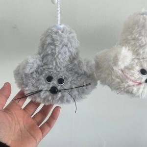 플러피 그레이켓 행잉 램프 Pluffy GrayCat Hanging Lamp (건전지포함)