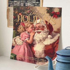 2+1 성탄절 크리스마스 포스터 소녀와 산타 홈데코 스튜디오 감성 카페 인테리어 포스터