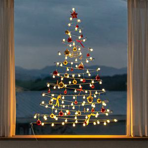 크리스마스 LED 100p 리모컨 벽트리 오너먼트 풀세트 (3type)