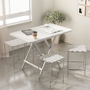 홈접이식테이블 1000x800 4인 2인 철제 폴딩 식탁