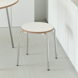 E0등급 포인트 원형 스툴 화장대의자 크롬의자 2colors 미드센츄리 체어