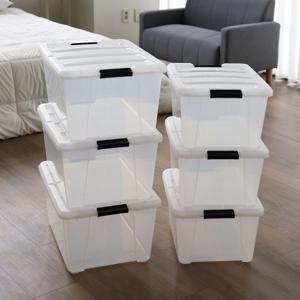 신상품! 1+1+1 국내생산 안심 투명 리빙박스 적층형 옷 정리 이불 수납 정리함