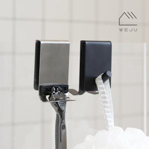 샤워부스/강화유리용 스텐 더블 양면 후크 걸이형