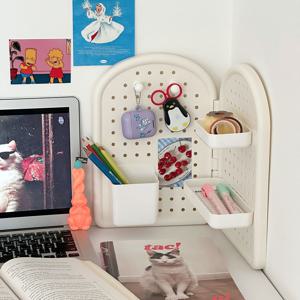 아치 데스크 타공판 수납 파티션 책상 가림막 타공보드 오거나이저