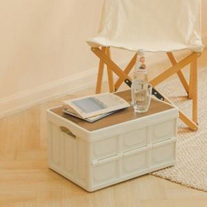 우드 감성 캠핑 폴딩박스 리빙박스 장난감 정리함 보관함 인테리어 접이식 수납함