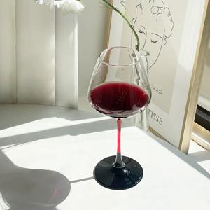 1+1 레드 보타이 와인잔 글라스 홈바 컵 칵테일 유니크 유리잔