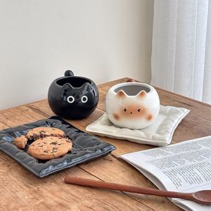 모락모락 식빵냥 홈카페 귀여운 1인 세트 2colors(선물포장)