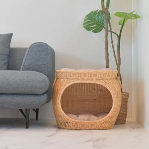 리홈 라탄 고양이 집/강아지 집 - 더블하우스