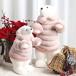 크리스마스 장식 북극곰 인형(2size)