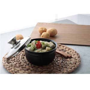 더리치 세라믹코팅 스텐 냄비 블랙 인덕션 뚝배기 14cm