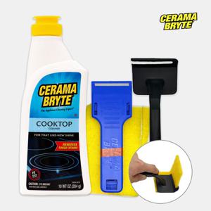 인덕션 클리너 + 전용 수세미 2P + 핸드툴 + 스크래퍼 쿡탑 청소 세트 NO2